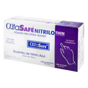 Guante De Nitrilo Alfa Azul Talla S 100 Unds