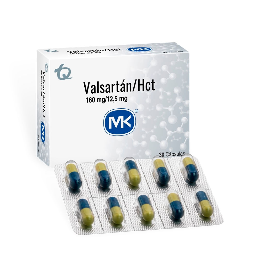 Valsartan 160125mg 30 Capsulas Mk Drogas Exito