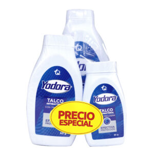 Talco YODORA 120gr + Talco 60gr + Talco 30gr