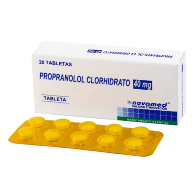 PROPRANOLOL 40mg NV 20 Tabletas