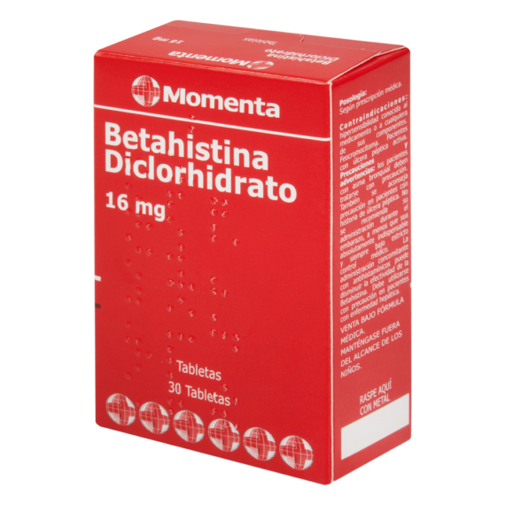 BETAHISTINA 16mg MOMENTA 30 Tabletas