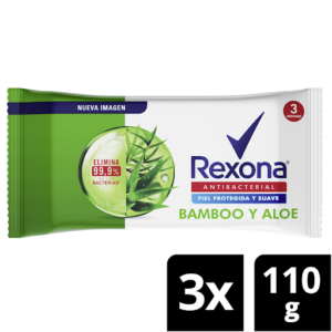 3 Jabones Rexona Bamboo E Aloe 110Gr