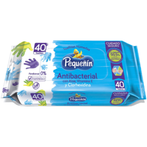 Toallas Humedas Anti Bacterial PEQUEÑIN 40 Unds