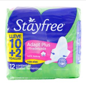 Toallas Stayfree Ultradelgada Verde Lleve 10+2