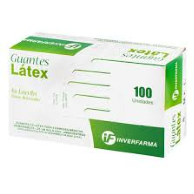 guante ex.inverfarma latex m 100 unds