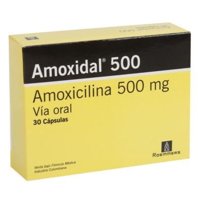 amoxidal 500mg 30 capsulas