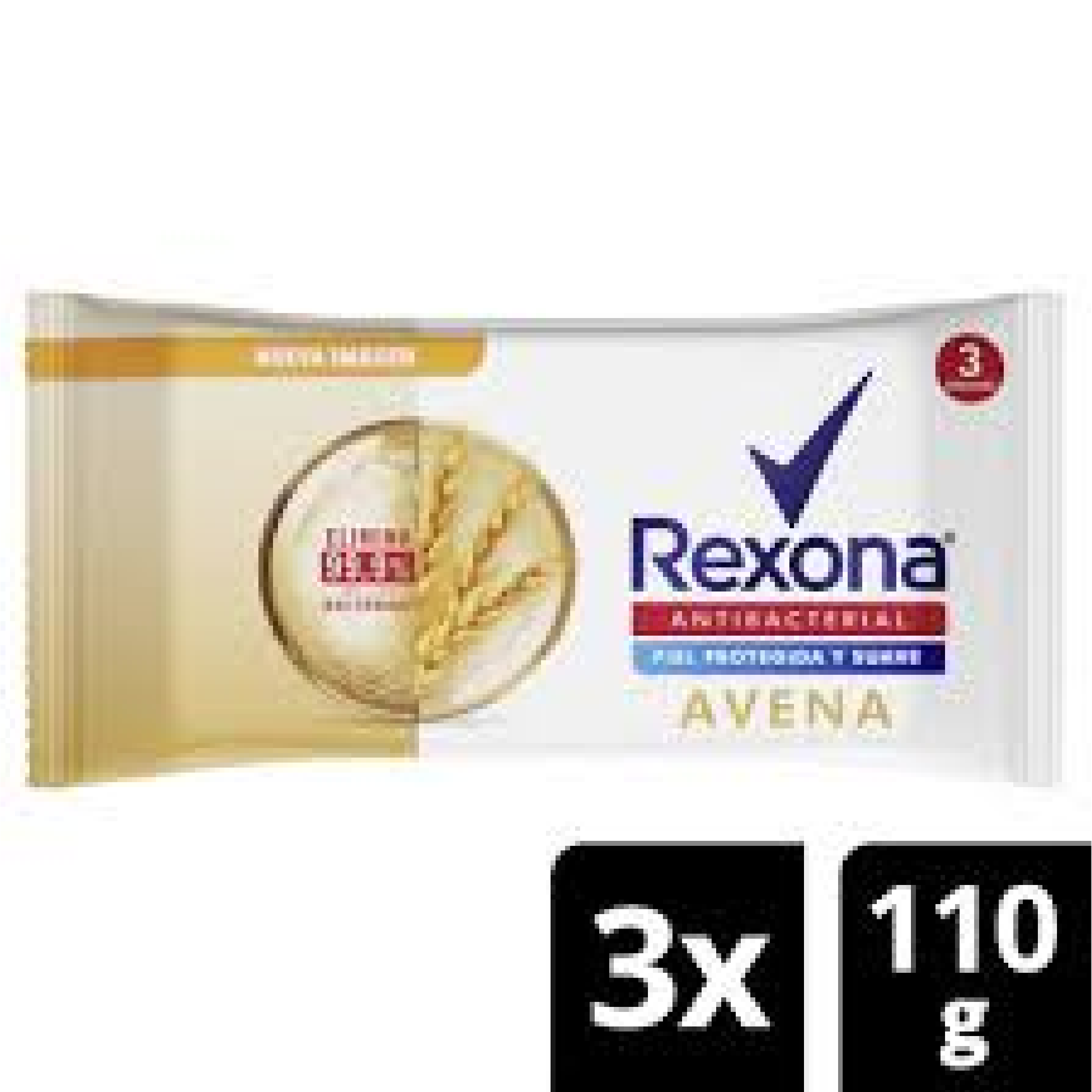 3 JABONES REXONA ANTIBAC.AVENA 110 G