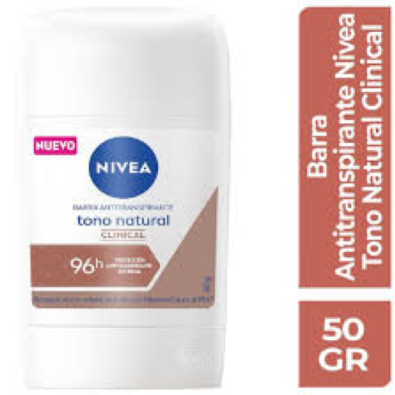 desodorante nivea tono nat.clin. brr 50grs