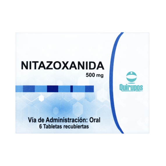 NITAZOXANIDA 500mg QUIRUPOS 6 Tabletas