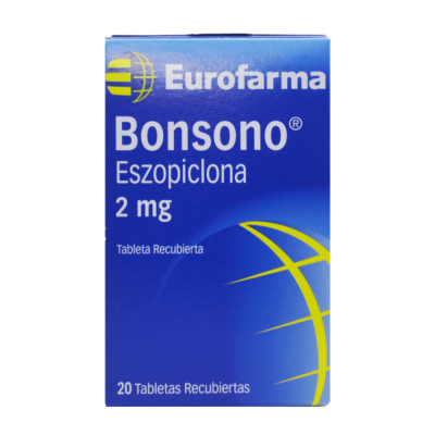 bonsono (eszopiclona) 2mg 20 tabletas