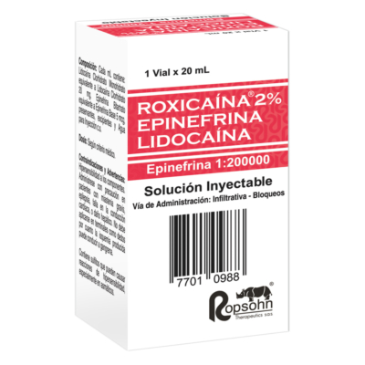 roxicaina 2% epinefrina 1'200 ui 20 ml