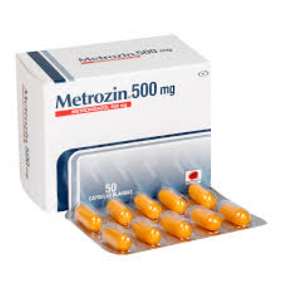 metrozin 500mg 50 capsulas
