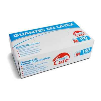 guante fast care latex t.m 100 unds icom