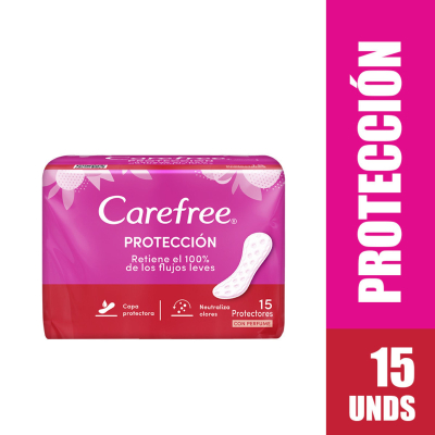 protectores carefree regular 15 unds