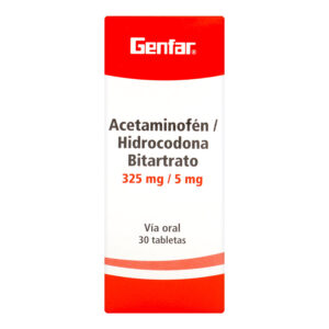 ACETAMINOF / HIDROCODONA 325/5MG 30TBS